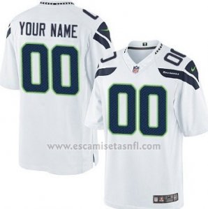 Camisetas NFL Limited Hombre Seattle Seahawks Personalizada Blanco