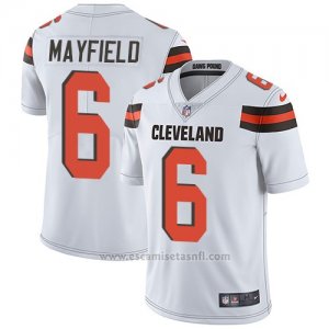 Camiseta NFL Game Hombre Cleveland Browns 6 Baker Mayfield Blanco Vapor Untouchable