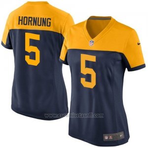 Camiseta Green Bay Packers Hornung Negro Amarillo Nike Game NFL Mujer2