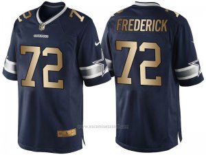 Camiseta Dallas Cowboys Frederick Profundo Azul Nike Gold Game NFL Hombre