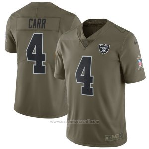 Camiseta NFL Limited Nino Oakland Raiders 4 Carr 2017 Salute To Service Verde