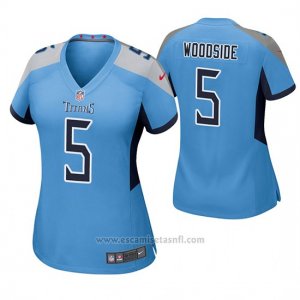 Camiseta NFL Game Mujer Tennessee Titans Logan Woodside Azul Luminoso