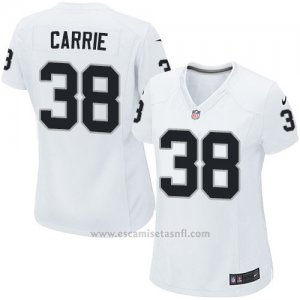 Camiseta Oakland Raiders Carrie Blanco Nike Game NFL Mujer