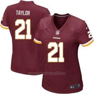 Camiseta Washington Redskins Taylor Rojo Nike Game NFL Marron Mujer