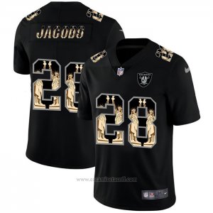 Camiseta NFL Limited Las Vegas Raiders Jacobs Statue of Liberty Fashion Negro
