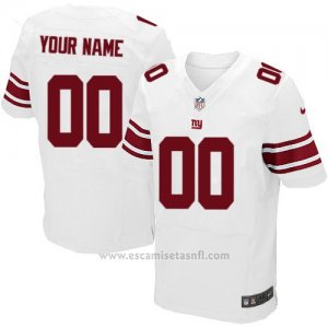 Camisetas NFL Elite Hombre New York Giants Personalizada Blanco