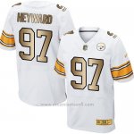 Camiseta Pittsburgh Steelers Heyward Blanco Nike Gold Elite NFL Hombre