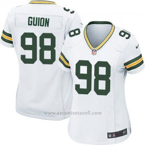 Camiseta Green Bay Packers Guion Blanco Nike Game NFL Mujer