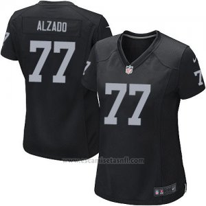 Camiseta Oakland Raiders Alzado Negro Nike Game NFL Mujer