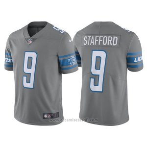 Camiseta NFL Limited Nino Detroit Lions 9 Matthew Stafford Gris 2017