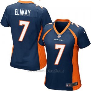 Camiseta Denver Broncos Elway Azul Oscuro Nike Game NFL Mujer
