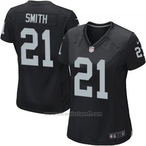 Camiseta Oakland Raiders Smith Negro Nike Game NFL Mujer2