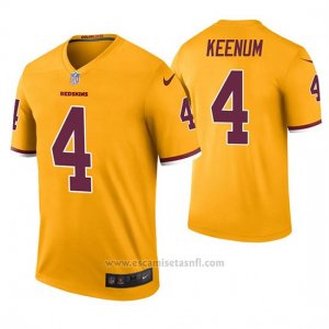 Camiseta NFL Legend Hombre Washington Redskins Case Keenum Oro Color Rush