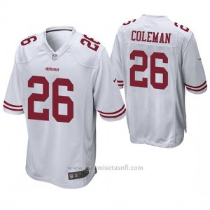 Camiseta NFL Game Hombre San Francisco 49ers Tevin Coleman Blanco