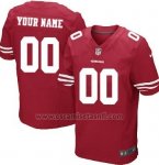 Camisetas NFL Elite Hombre San Francisco 49ers Personalizada Rojo