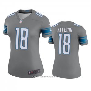 Camiseta NFL Legend Mujer Detroit Lions Geronimo Allison Gris Color Rush