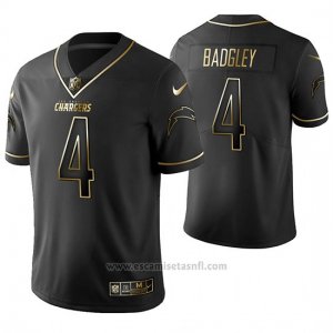 Camiseta NFL Limited Hombre San Diego Chargers Michael Badgley Golden Edition Negro