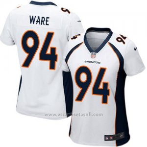 Camiseta Denver Broncos Ware Blanco Nike Game NFL Mujer