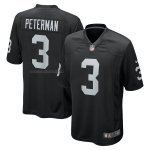 Camiseta NFL Game Las Vegas Raiders Nathan Peterman Negro