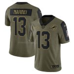 Camiseta NFL Limited Miami Dolphins Dan Marino 2021 Salute To Service Retired Verde