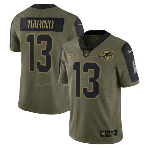 Camiseta NFL Limited Miami Dolphins Dan Marino 2021 Salute To Service Retired Verde