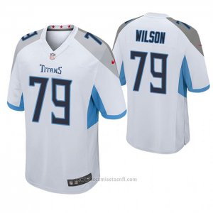 Camiseta NFL Game Tennessee Titans 79 Isaiah Wilson Blanco