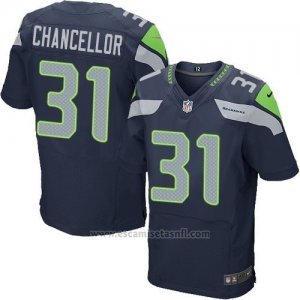 Camiseta Seattle Seahawks Chancellor Profundo Azul Nike Elite NFL Hombre
