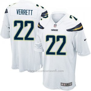 Camiseta San Diego Chargers Verrett Blanco Nike Game NFL Hombre