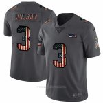 Camiseta NFL Limited Seattle Seahawks Wilson Retro Flag Negro