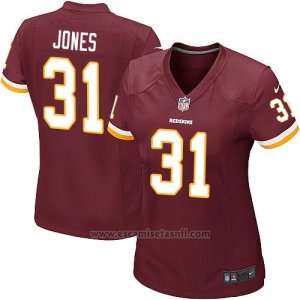 Camiseta Washington Redskins Jones Rojo Nike Game NFL Marron Mujer