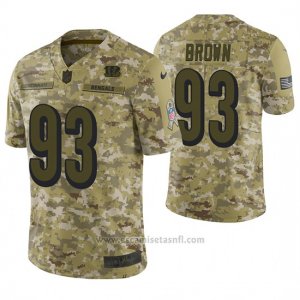 Camiseta NFL Limited Hombre Cincinnati Bengals Andrew Brown Camuflaje 2018 Salute To Service