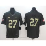 Camiseta NFL Anthracite Hombre Kansas City Chiefs 27 Hunt Negro