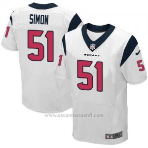 Camiseta Houston Texans Simon Blanco Nike Elite NFL Hombre