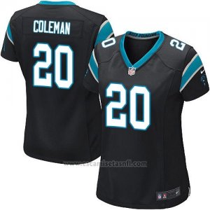 Camiseta Carolina Panthers Coleman Negro Nike Game NFL Mujer