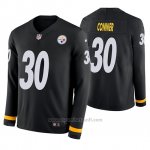 Camiseta NFL Hombre Pittsburgh Steelers James Conner Negro Therma Manga Larga