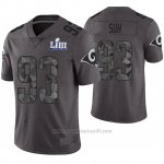 Camiseta NFL Limited Hombre Los Angeles Rams Ndamukong Suh Gris Super Bowl LIII