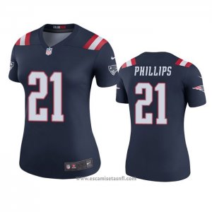 Camiseta NFL Legend Mujer New England Patriots Adrian Phillips Azul Color Rush