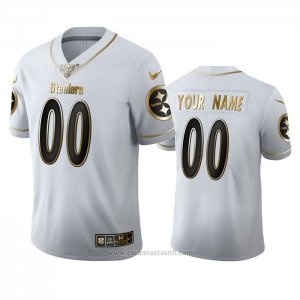 Camiseta NFL Limited Pittsburgh Steelers Personalizada Golden Edition Blanco