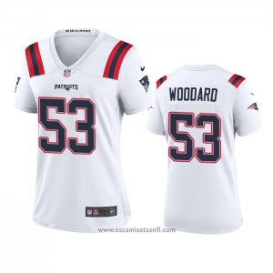 Camiseta NFL Game Mujer New England Patriots Dustin Woodard Blanco