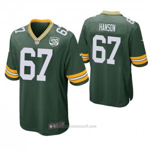 Camiseta NFL Game Green Bay Packers 67 Jake Hanson Verde