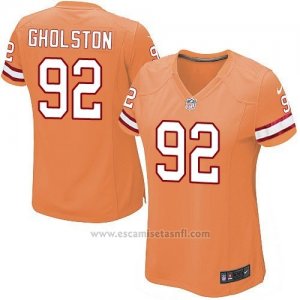 Camiseta Tampa Bay Buccaneers Cholston Naranja Nike Game NFL Mujer