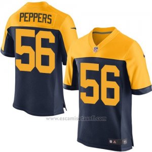 Camiseta Green Bay Packers Peppers Profundo Azul y Amarillo Nike Elite NFL Hombre