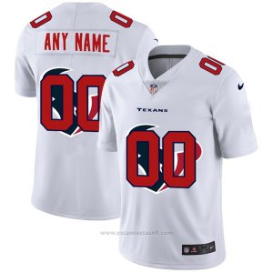 Camiseta NFL Limited Houston Texans Personalizada Logo Dual Overlap Blanco