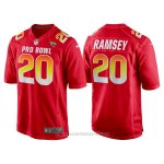 Camiseta NFL Hombre Jacksonville Jaguars 20 Jalen Ramsey Rojo AFC 2018 Pro Bowl