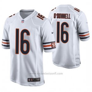 Camiseta NFL Game Hombre Chicago Bears Pat O'donnell Blanco