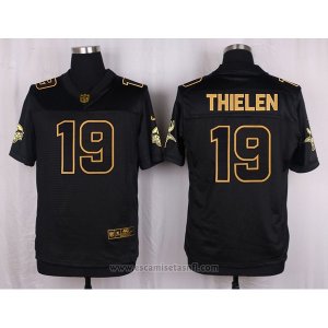 Camiseta Minnesota Vikings Thielen Negro Nike Elite Pro Line Gold NFL Hombre