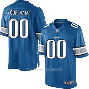 Camisetas NFL Replica Hombre Detroit Lions Personalizada Azul