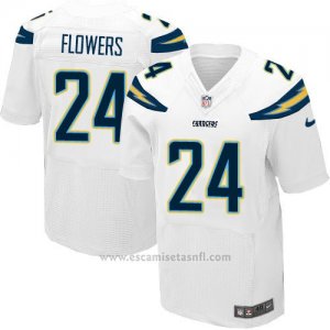 Camiseta San Diego Chargers Flowers Blanco Nike Elite NFL Hombre