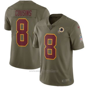 Camiseta NFL Limited Nino Washington Redskins 8 Cousins 2017 Salute To Service Verde