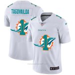 Camiseta NFL Limited Miami Dolphins Tagovailoa Logo Dual Overlap Blanco